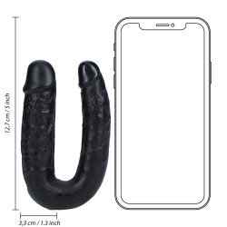 Real Rock Double Gode U Shape 12 x 3cm Noir